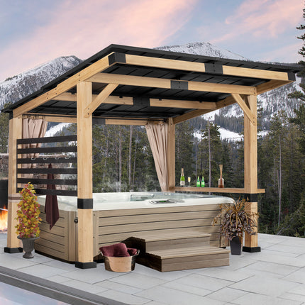 Gardenbee Cedar Wood Gazebo 10 x 12 ft.