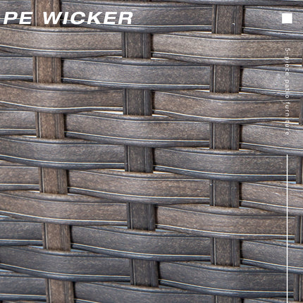 Outdoor Wicker Chair Rattan Patio Dining Chairs Set of 2 PE Wicker Patio Chairs