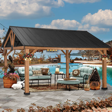 Cedar Wood Gazebo 13 x 15 ft.