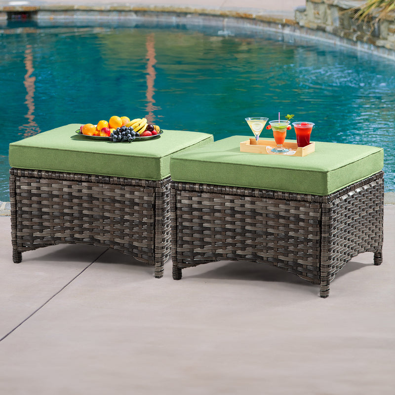 Practical Ottomans Set - Ideal partner for your patio furniture
