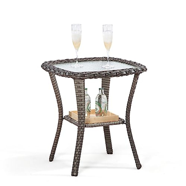 Wicker Outdoor Side Table