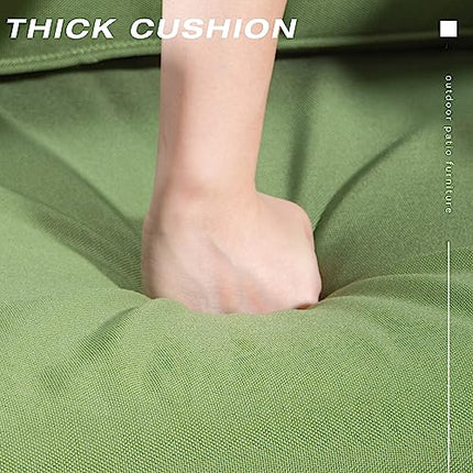 Outdoor Wicker Ottomans for Patio Set of 2