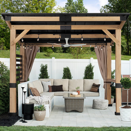 Gardenbee Cedar Wood Gazebo 10 x 12 ft.
