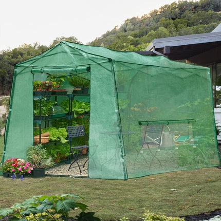 8.5 Ft x 7 Ft Pop-up Outdoor Green House Plant Gardening Canopy