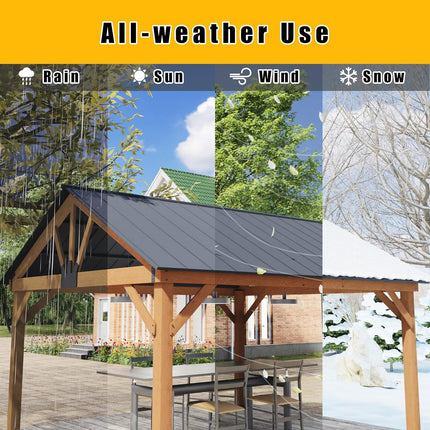 Cedar Wood Gazebo 13 x 15 ft.