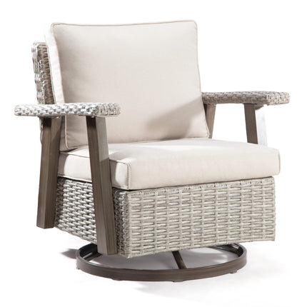 Outdoor 360 Degree Swivel Rocker Chair Patio Rattan Chair