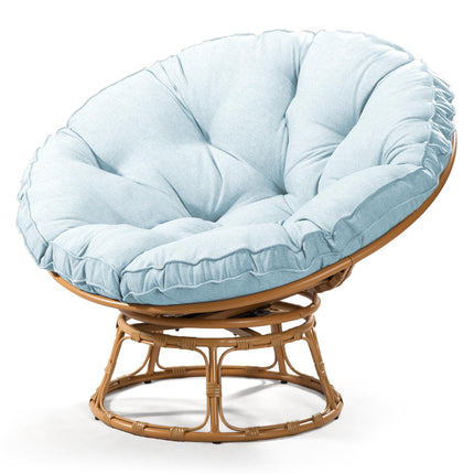 Papasan Chair with Cushion and 360 Degree Swivel Base