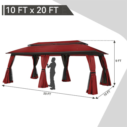 Gardenbee Outdoor Patio Gazebo 10'x20'