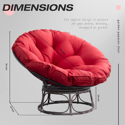 Gardenbee Papasan Chair with Cushion