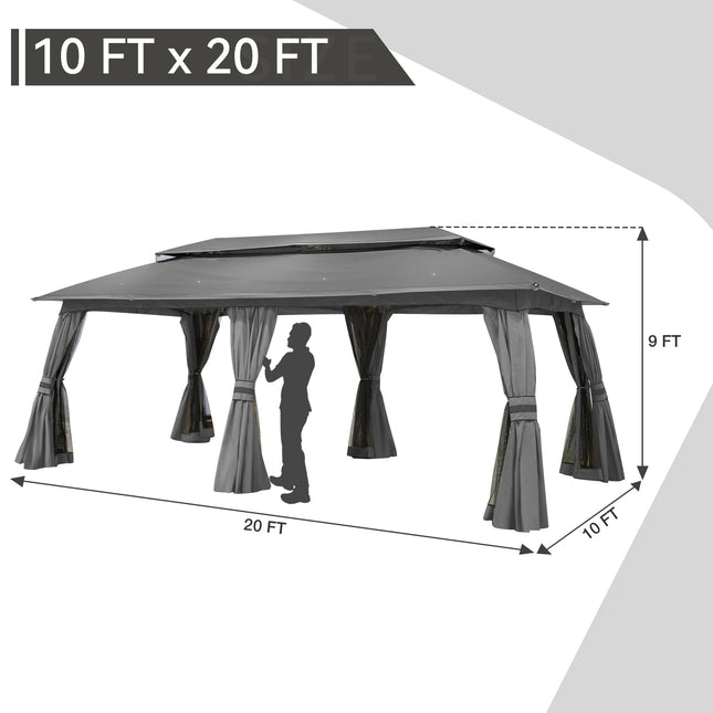 Gardenbee Outdoor Patio Gazebo 10'x20'