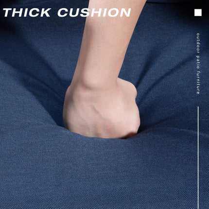 Outdoor Wicker Ottomans for Patio Set of 2