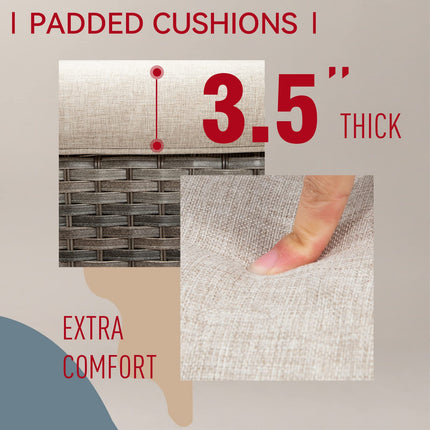 Outdoor Swivel Rocker Chairs Set of 2 and Matching Side Table