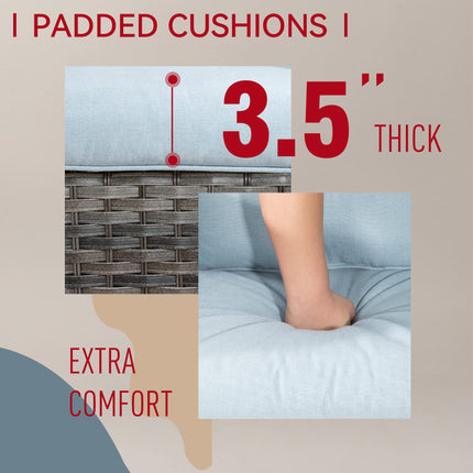 Outdoor Swivel Rocker Chairs Set of 2 and Matching Side Table