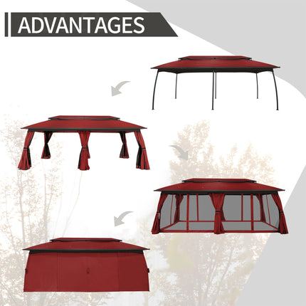 Gardenbee Outdoor Patio Gazebo 10'x20'