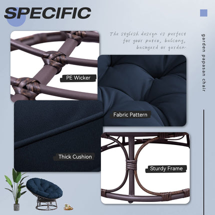 Gardenbee Papasan Chair with Cushion