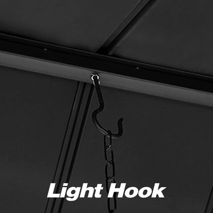 Double Hardtop Roof Wood Gazebo