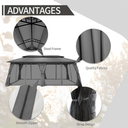 Gardenbee Outdoor Patio Gazebo 10'x20'