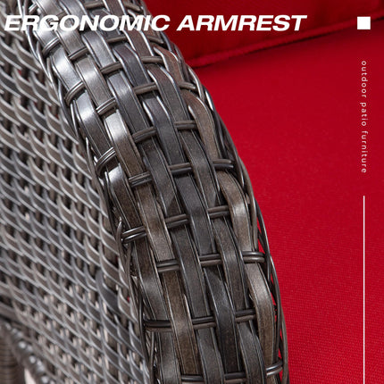 Outdoor Patio Couch Wicker Sofa - 3 Seater Rattan Sofa