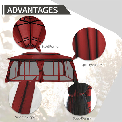 Gardenbee Outdoor Patio Gazebo 10'x20'