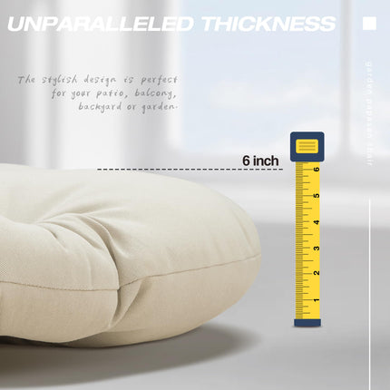 Wicker Papasan Chair with Cushion and 360 Degree Swivel Base