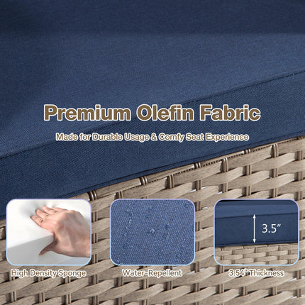 Outdoor Swivel Rocker Chair Set 3 Piece Patio Furniture Set